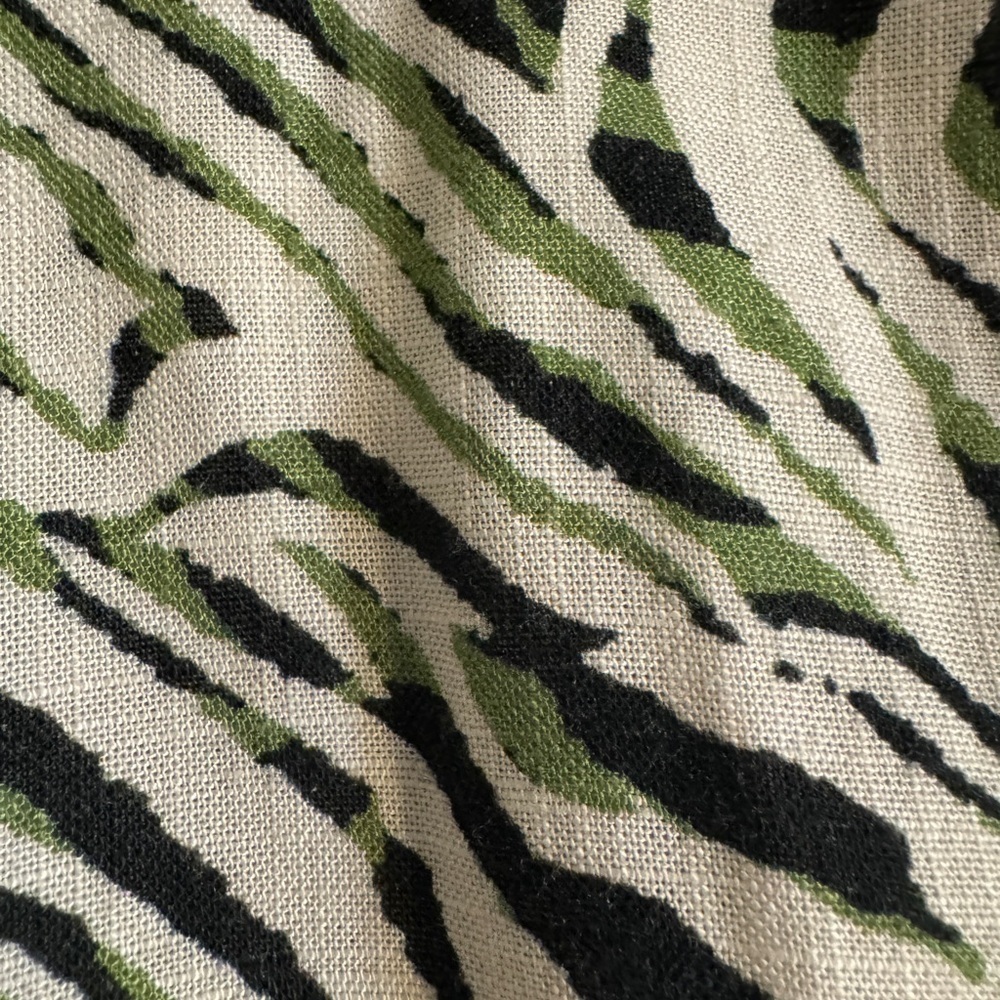 ZARA Animal Print Wrap Dress ECRU/KHAKI - Picture 12 of 13